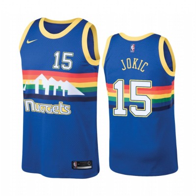 Nike Denver Nuggets #15 Nikola Jokic Hardwood Classic Blue NBA Jersey Men's